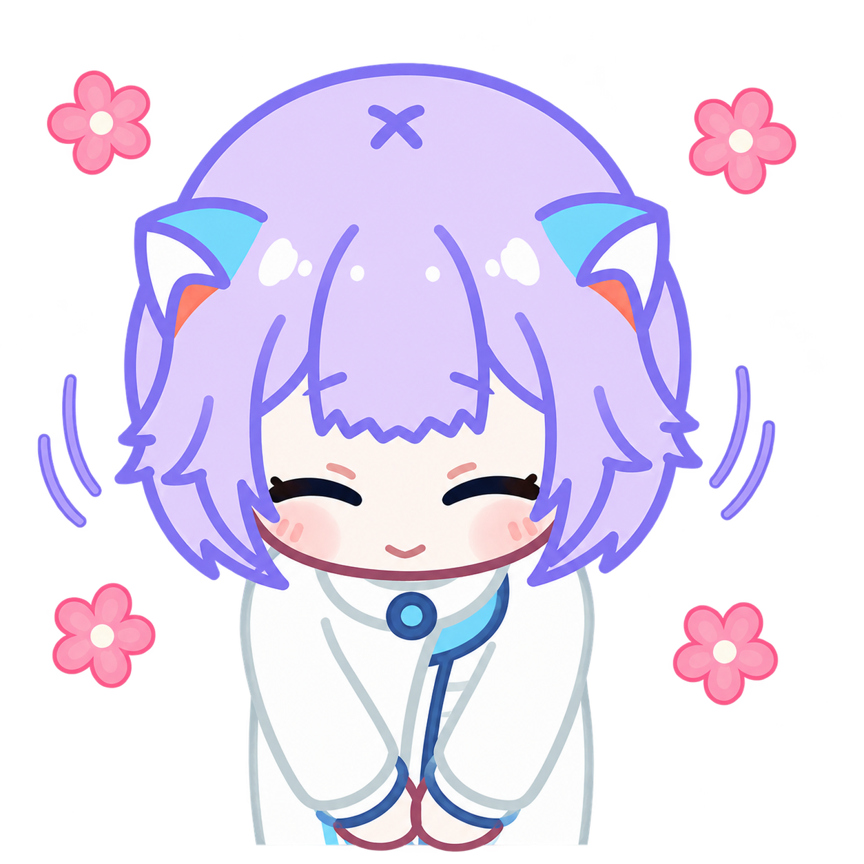 宇航员猫娘鞠躬致谢