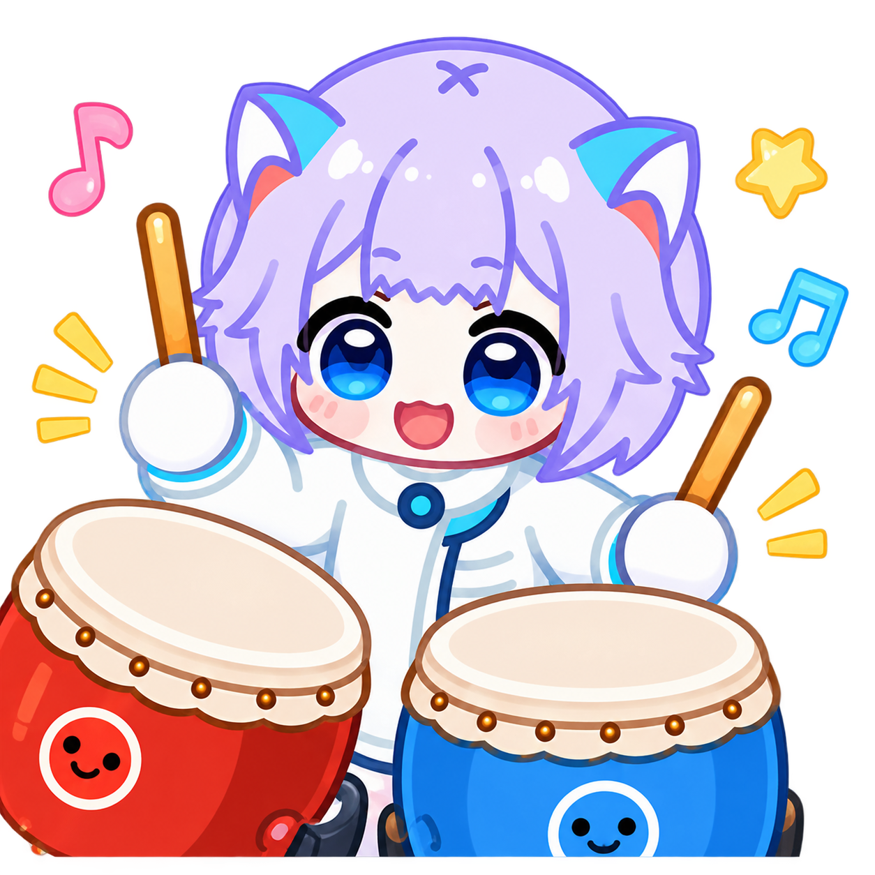 宇航员猫娘打太鼓